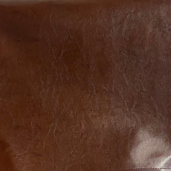 Tobacco smooth houston Faux Leather Wet Upholstery vinyl fabric per yard