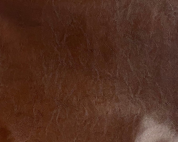 Tobacco smooth houston Faux Leather Wet Upholstery vinyl fabric per yard