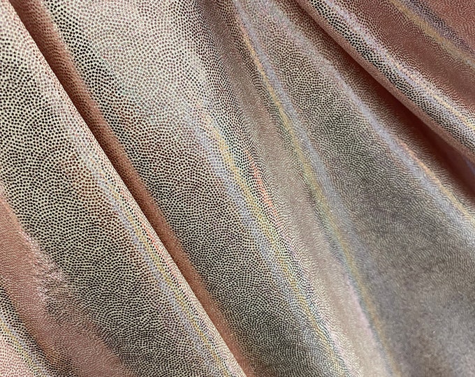 4 way stretch Mystique Metallic fabric - Rose Gold 60" Wide