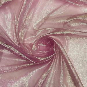 Pink Crush Iridescent Shimmer Organza, 45&quot; Wide, Sells by the Yard