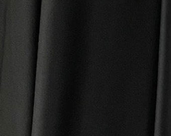 Black 2 interlock way stretch lining fabric, 100% polyester, 60" wide