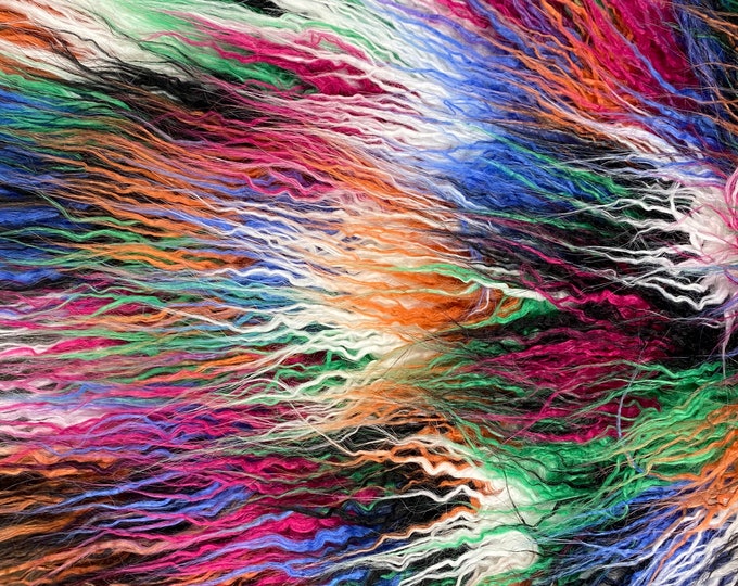 Multi Mongolain Faux Fur Long PIle  fabric by the yard 58" Wide