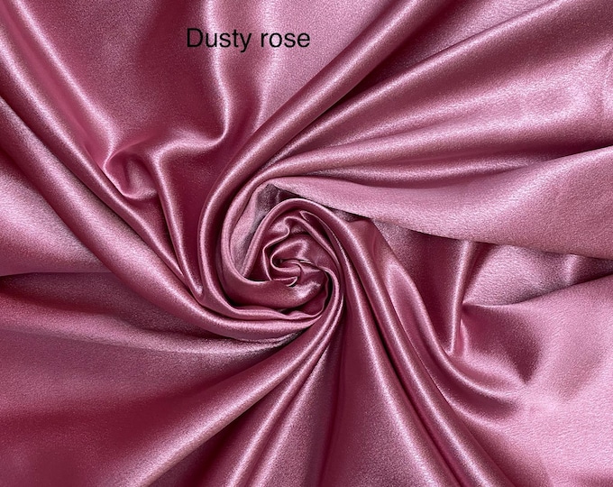 Dusty rose Satin Crepe back Fabric 60" Wide Sold By the yard