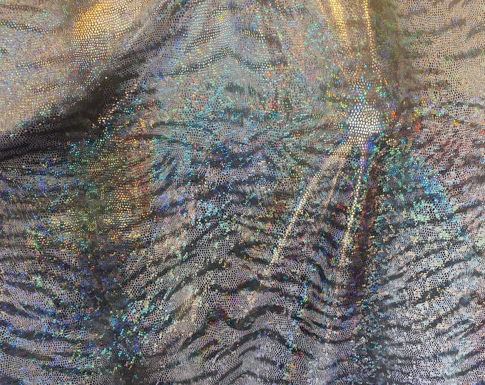 Tiger Silver charcoal mystique spandex 4 way stretch 60" wide