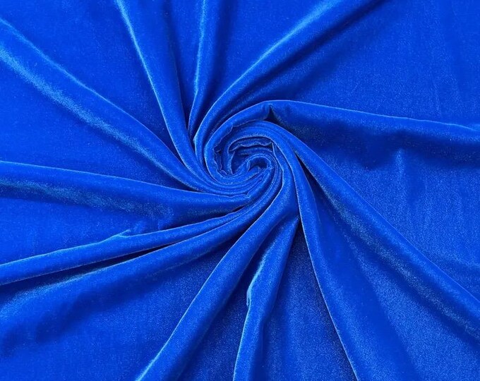 Royal micro silky soft velvet none stretch fabric 54 Wide Sold By The Yard.