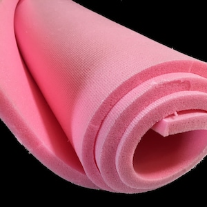 Pink Sew foam Upholstery first quality 1/4&quot; craft Padding W/Scrim Backing  54&quot; wide Automotive  Office Furniture Residential Business