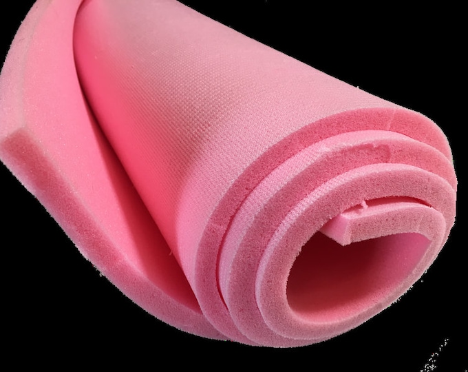 Pink Sew foam Upholstery first quality 1/4" craft Padding W/Scrim Backing  54" wide Automotive  Office Furniture Residential Business