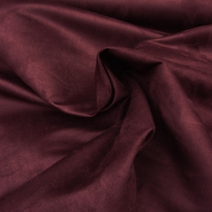 Wine micro faux suede upholstery fabric BY THE YARD 58&quot; Wide No Stretch