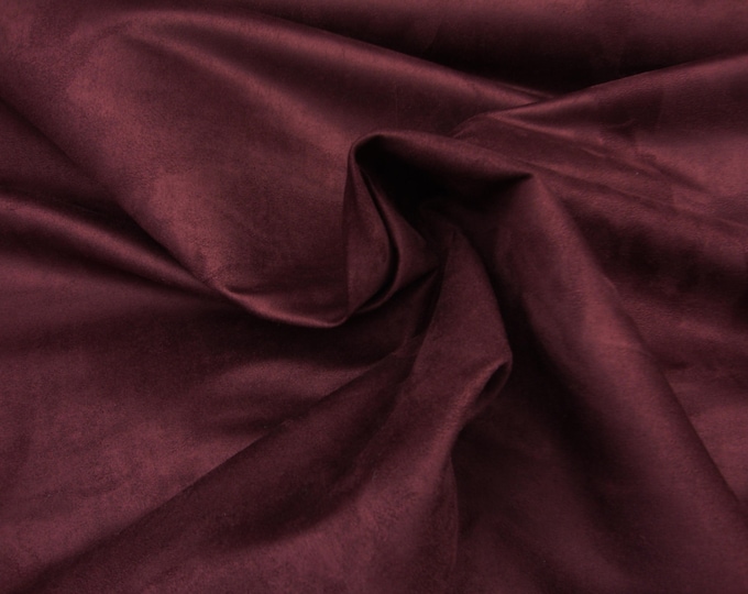 Wine micro faux suede upholstery fabric BY THE YARD 58" Wide No Stretch