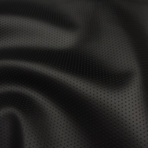 vinyls Faux Leather , Black Semi Perforated commercial marine grade upholstery  fabric per yard ROLLED