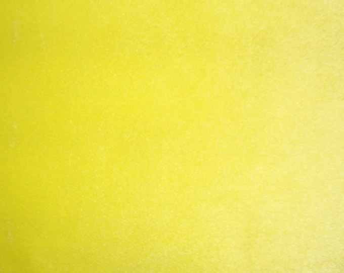 Faux Fake Fur Solid Velboa  Fabric by the Yard Yellow 60" wide baby clothes, costumes, teddy bears