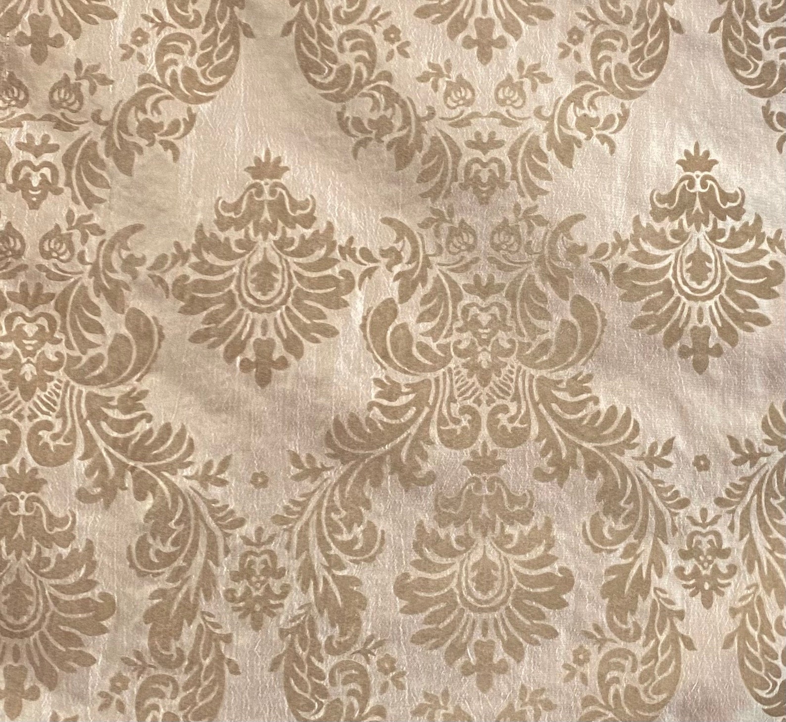 Beige Flocking Damask Taffeta Beige on Beige Flocking Fabric per Yard 60” Wide - Etsy