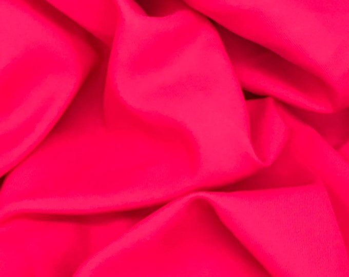 Hot pink Poly Gabardine Fabric 59/60" wide, non-stretch by the Yard