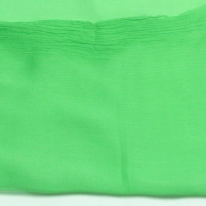 Silk 100% crinkle georgette chiffon fabric 45&quot; dressmaking apparel solid Green