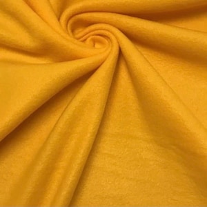 Fleece fabric dark Yellow Sold By The Yard 60&quot; Wide