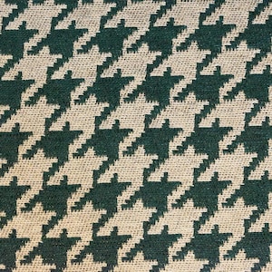 Hunter houndstooth Chenille Upholstery Drapery fabric by the yard 54” Wide