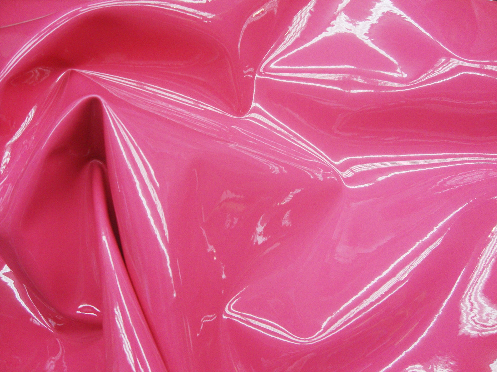 Candy pink patent faux vinyl upholstery fabric per yard Ships Etsy
