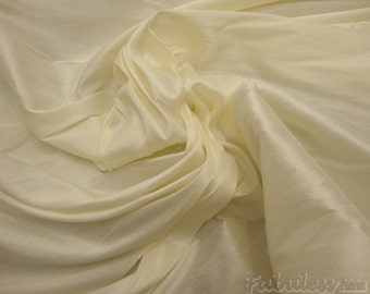 Vanilla Shantung Dupioni Faux Silk two tone fabric BY THE YARD 54" wide