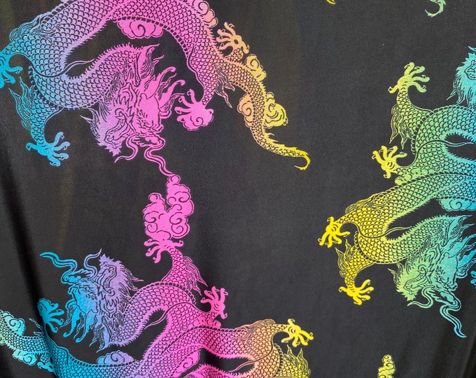 Stretch Spandex Fabric , Dragon Hologram 4 way stretch 58" wide fabric