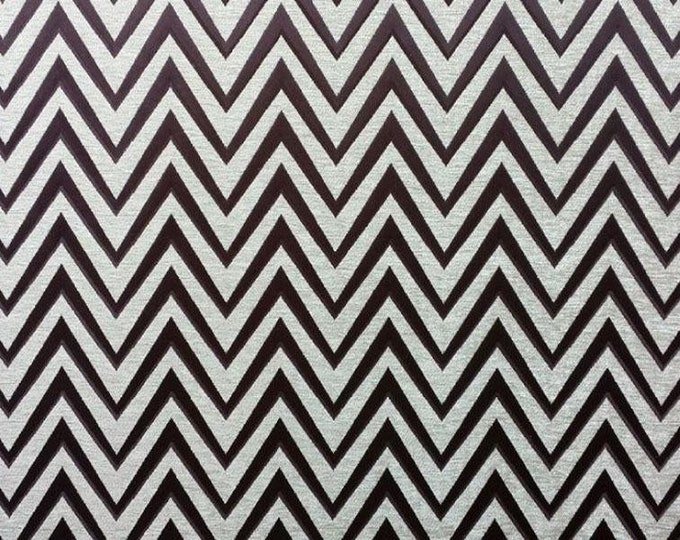 Chenille Chevron zigzag furniture Upholstery home decor drapery Fabric by the yard 54" wide