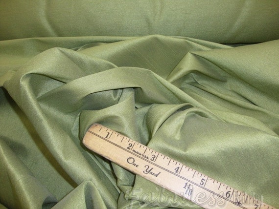 Sage Shantung Dupioni Faux Silk Drapery Dress Fabric Per Yard Etsy