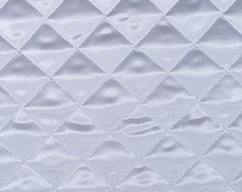 black or white satin Quilted  fabric with batting 58" Wide