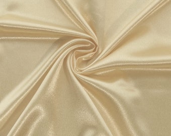 Champagne Satin Crepe back Fabric 60" Wide Sold By the yard
