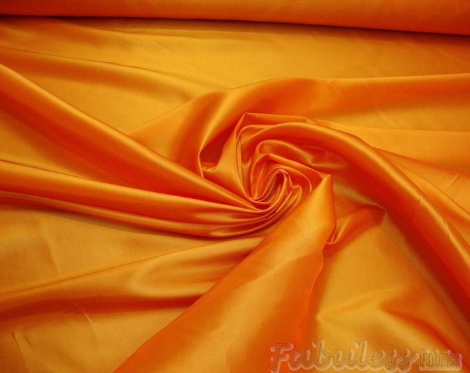 Taffeta Sun Orange  fabric -  by the Yard 58” wide