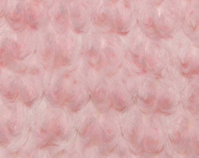 Pink Rosebud floral fur soft fabric BY THE YARD 60" Wide