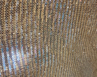 Gold Pleated Glitz Sequin Mesh Fabric By The Yard