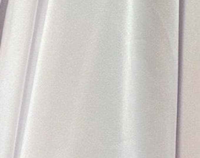 White interlock 2 way stretch lining fabric, 100% polyester, 60" wide