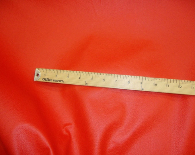 Red Champion Faux Vinyl upholstery fabric per yard