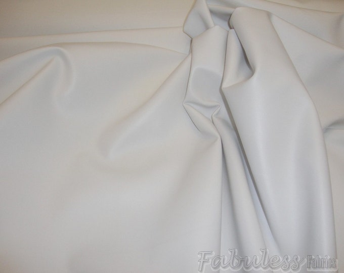Vinyl Faux leather White Soft Skin PVC fabric by the yard 54" wide