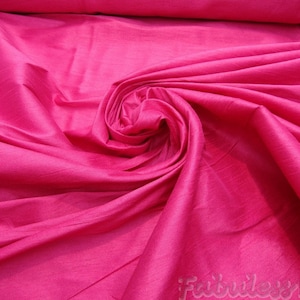 Fuchsia Shantung Dupioni Faux Silk – Two-Tone Polyester Fabric for Drapery,  Sewing & crafts 54” wide