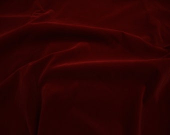 Burgundy plush velvet poker table drapery upholstery fabric by the yard 58" Wide