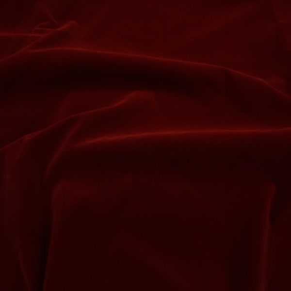 Burgundy plush velvet poker table drapery upholstery fabric by the yard 58" Wide