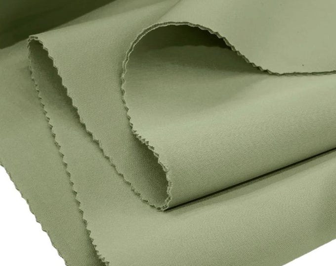 Sage Super Techno Fabric, 2mm Thick, Solid Colors, Sold by The Yard