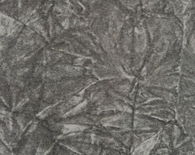 Crushed Velvet, charcoal upholstery drapery Fabric BY THE YARD 58" Wide