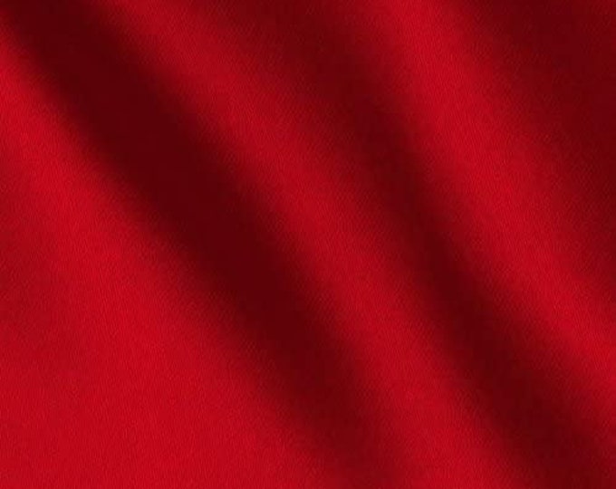 Red Wedding Satin Fabric, Bridal Gown Material, DIY Fabric by the Yard