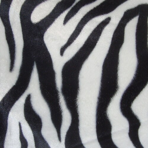Purple Black Zebra Print Fleece Fabric Sold by the Yard Etsy
