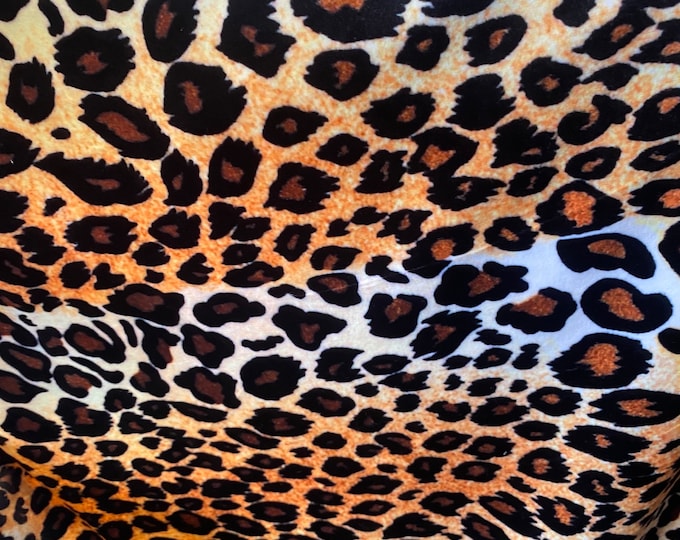 Multi Jaguar Stretch Velvet Clothing Dress Spandex 4-WAY Stretch Fabric