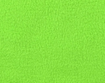 Lime Fleece Solid Polar Fabric Sold By The Yard 60" Wide