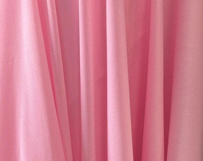 Pink interlock 2 way stretch lining fabric, 100% polyester, 60" wide