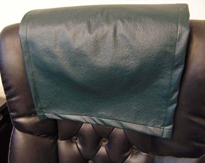 Vinyl, Emerald Green Champion, 14x30, Sofa, Loveseat, Chaise, Theater Seat, RV, Chair Caps, Headrest Pad, Recliner Head Cover, Protector