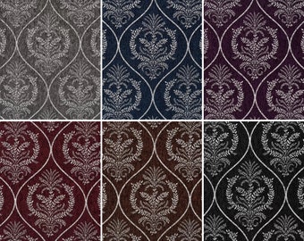 Valentino Chenille Fabric Damask Print upholstery furniture fabric by the yard