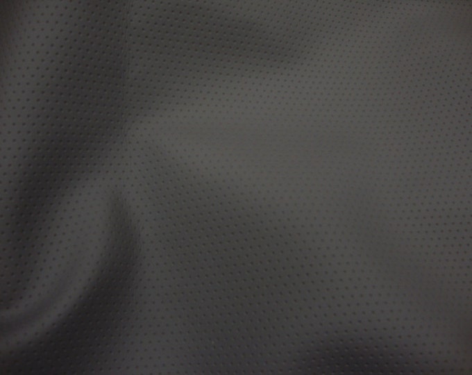 vinyls Faux Leather Charcoal Semi Perforated commercial marine grade upholster fabric per yard
