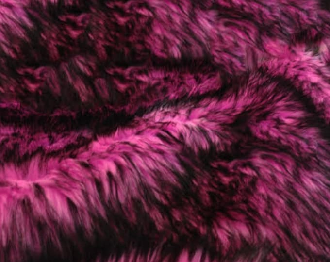 Husky pink faux Synthetic Fur upholstery Fabric by the yard 60" wide