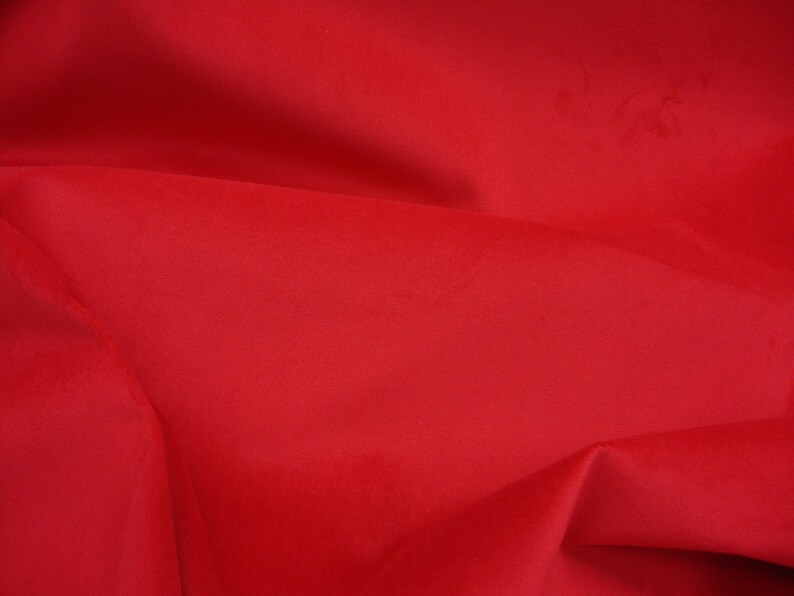 Lipstick Red Upholstery MIcro Plush Velvet Upholstery and Drapery fabric image 3