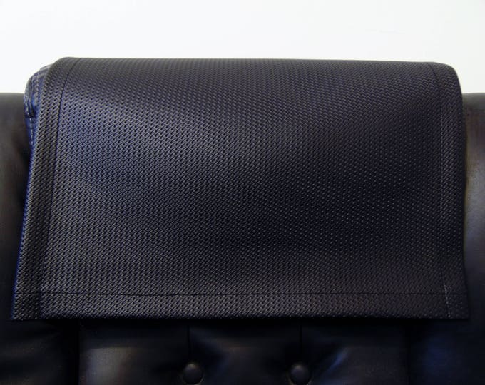 Vinyl Black Diamond Perforated 14x30 Sofa Loveseat Chaise Theater Seat, RV Cover, Chair Caps Headrest Pad, Recliner Head Cover, Furniture