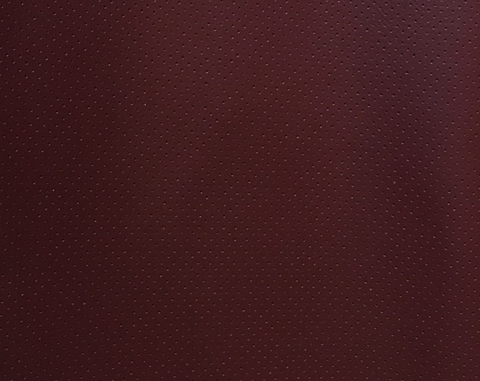 Perforated / commercial marine grade/ upholstery vinyls Faux Leather fabric per yard -Burgundy
